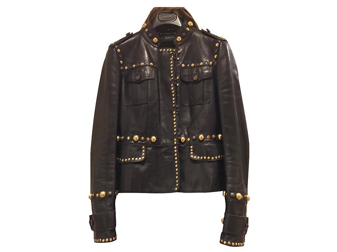 Gucci Lederjacke schwarz