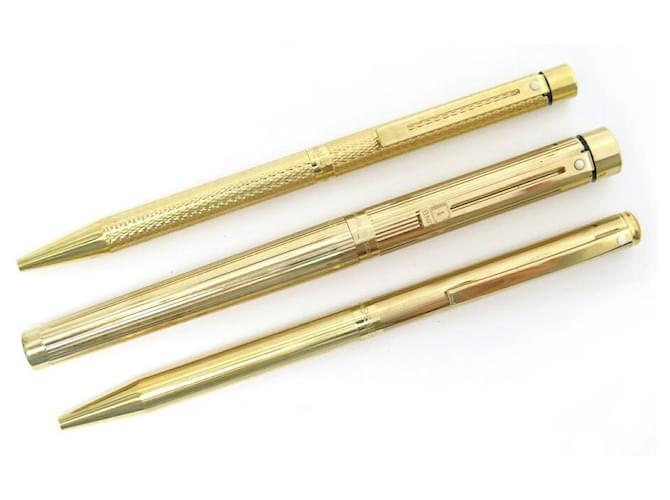 Autre Marque LOT 3 FOUnTAIN & BALLPOINT GOLD PLATE SHEAFFER BALL