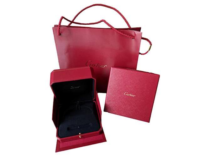 Cartier Authentic Love Bracelet bangle lined box and paper bag Red  ref.358211