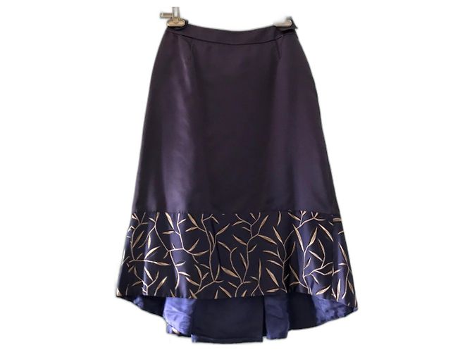 GONNA PRADA SATIN CHINOISE. Blu navy