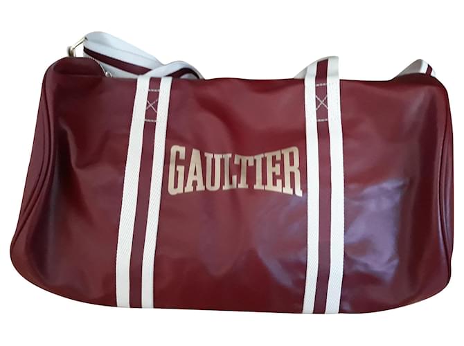 Bolsa esporte Jean Paul Gaultier Bordeaux Leatherette  ref.358336