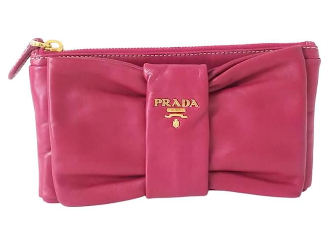 Pink Prada 1bp290 Prada Fuchsia Pink Clutch Prada Saffiano Vitello