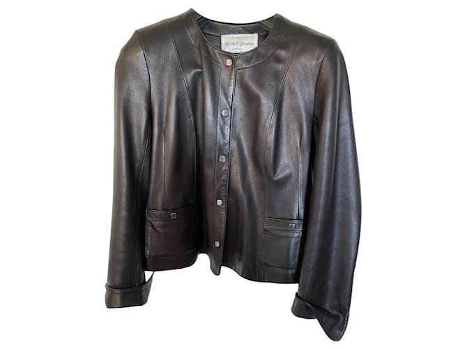 Autre Marque Leather jacket Black  ref.358446