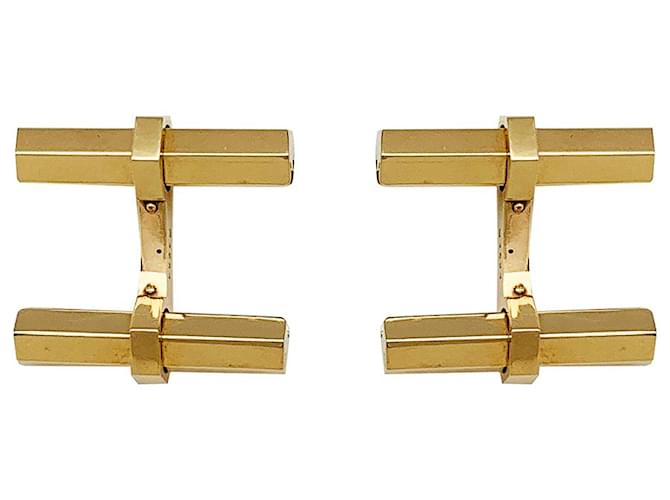 Cartier cufflinks in yellow gold, steel and onyx.  ref.358456