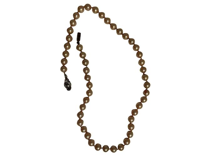 Autre Marque Beaded Necklace Eggshell Pearl  ref.358557