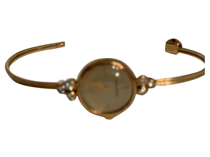 Autre Marque Armbanduhr aus Gold mit Diamanten Gold hardware