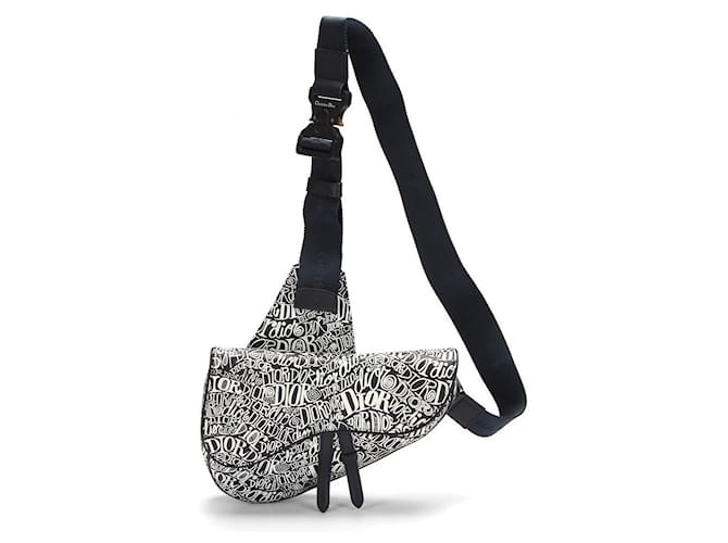 Christian Dior Dior Waist Bag Pouch Black Leather  ref.358827