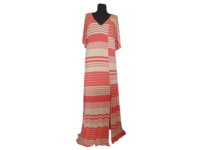 Vestido largo a rayas Filippa K de Tencel Multicolor