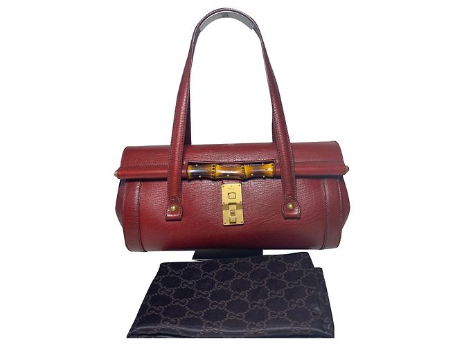 Bamboo Bolsa Gucci Bala de Bambu Tom Ford Vermelho
