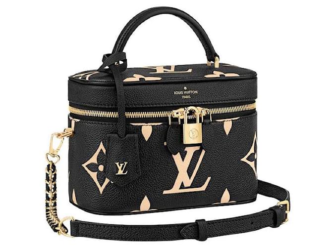 Louis Vuitton Onthego PM Black/Beige in Cowhide Leather with Gold