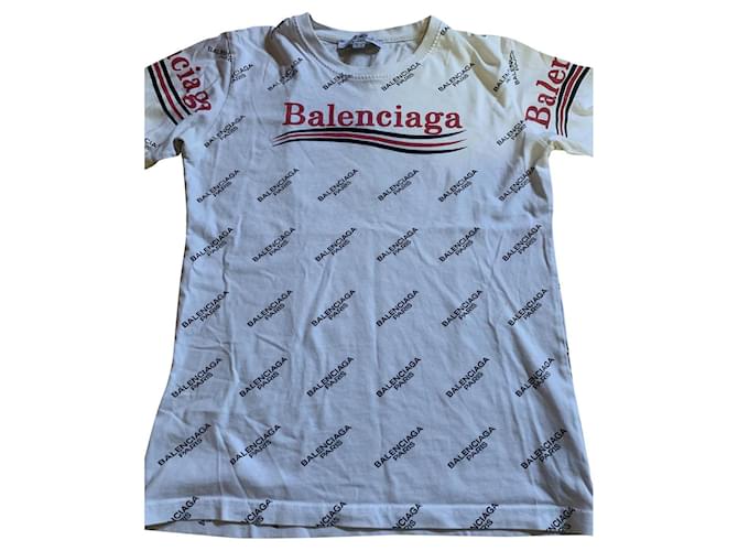 Balenciaga Camisetas y tops Blanco Algodón  ref.359264