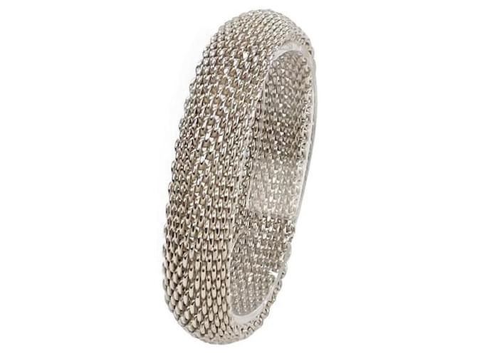 [Used] Tiffany & Co. Tiffany Ag925 Somerset mesh bangle bracelet silver Silvery  ref.359319