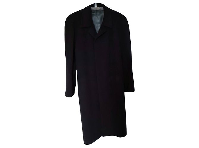 Corneliani Navy Blue Wool Coat