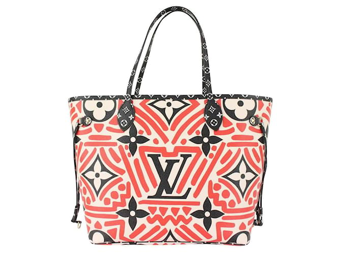 Louis Vuitton Limited Red Monogram Crafty Neverfull MM Tote bag