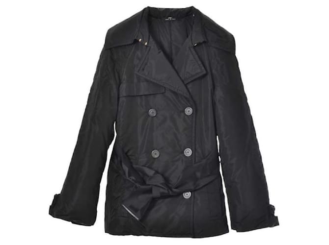 [Usado] Casaco de nylon de algodão GUCCI 38 Gucci preto Poliuretano  ref.359586