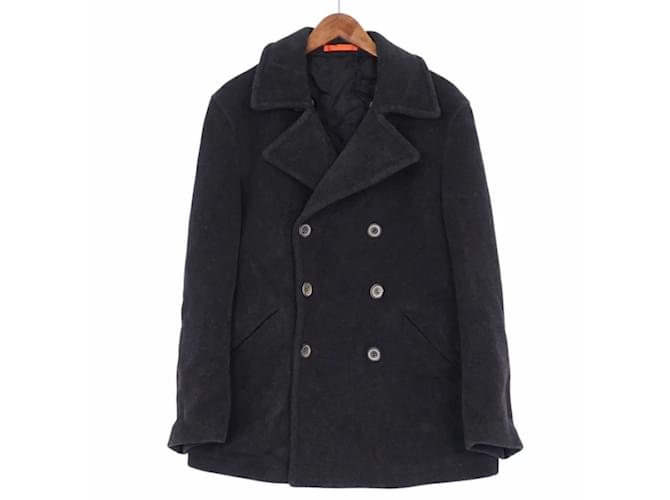 [Used] Paul Smith Coat lined Breasted Wool Outerwear Black Nylon  ref.359625