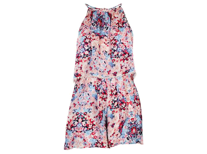 Autre Marque Cute Floral Short Jumpsuits Pink Silk  ref.359926