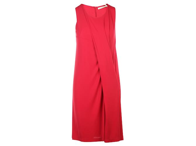 Balenciaga Red Sleeveless Dress Rayon  ref.359927