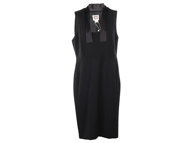 Anne Klein ärmelloses Kleid Schwarz
