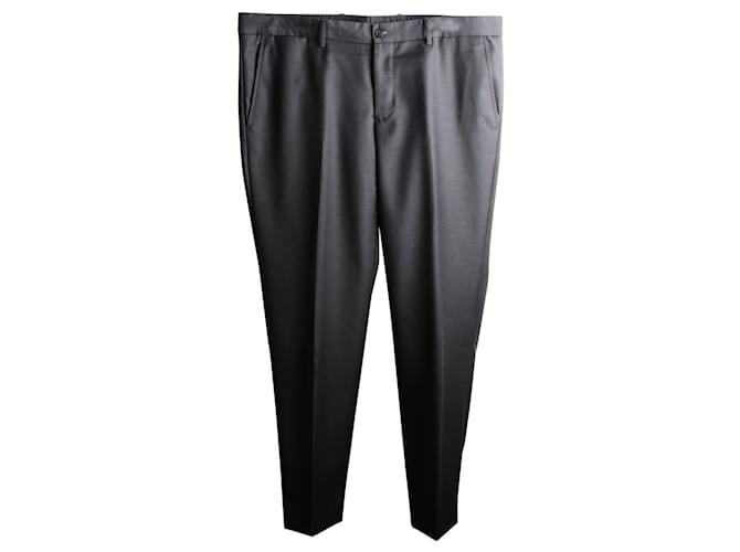 Emporio Armani Pantalones largos grises Algodón  ref.359992