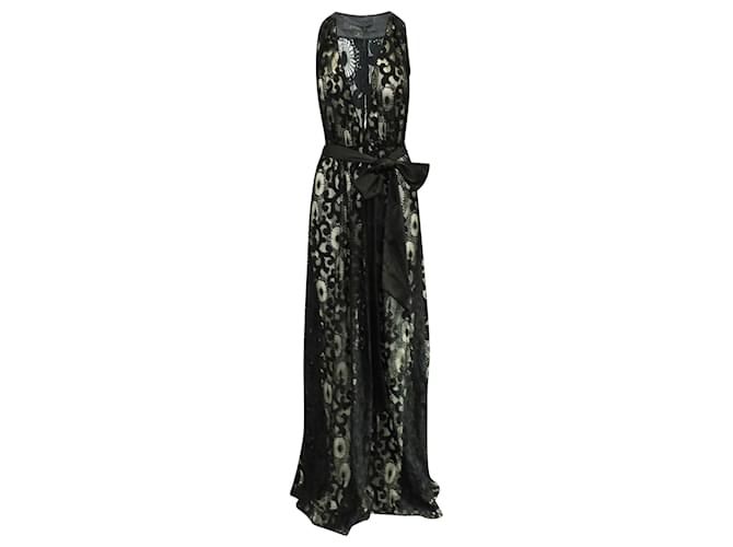 Rachel Zoe Lace Maxi Dress  Black Polyester  ref.360220