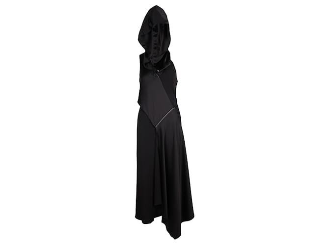 Dkny Schwarzes Kleid mit Cut-outs und Kapuze Synthetisch Triacetat  ref.360261