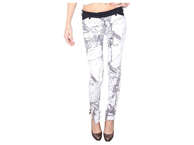 Balenciaga Stones Print white jeans Denim  ref.360273