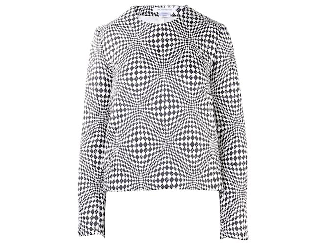 JW Anderson Geometric Print Sweater Top Black Cotton  ref.360640