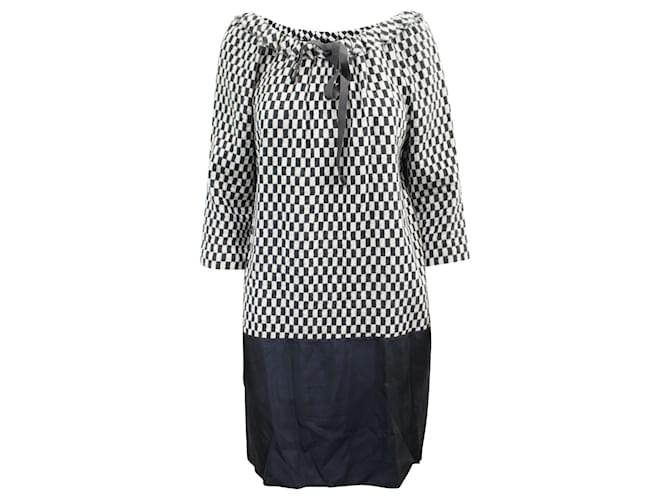 Marni Bi Textural Dress Black Wool  ref.360646