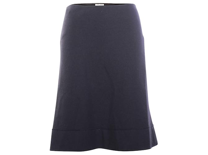 Miu Miu Black Wool Skirt   ref.360772