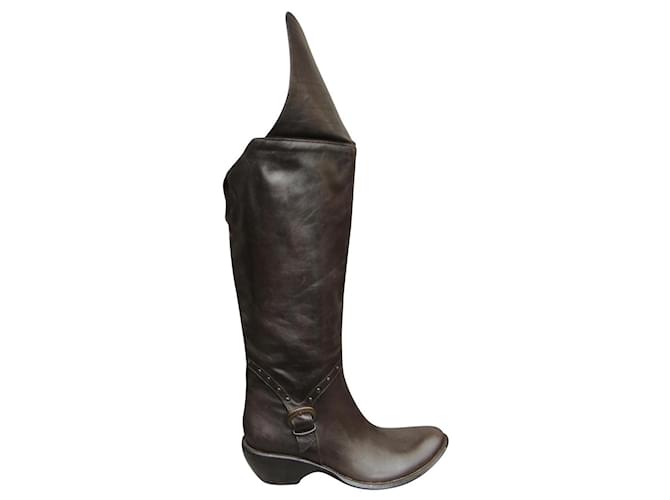 Autre Marque Fru boots.It shoe size 39 New condition Dark brown Leather  ref.360883
