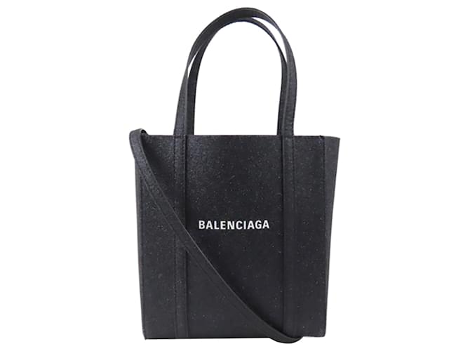Bolso shopper de cuero negro XXS Everyday de Balenciaga Becerro  ref.361006
