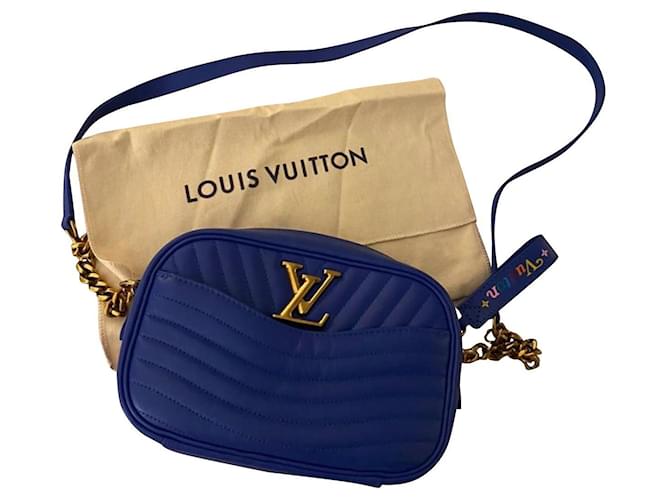 Louis Vuitton Bolsas Azul Couro  ref.361054