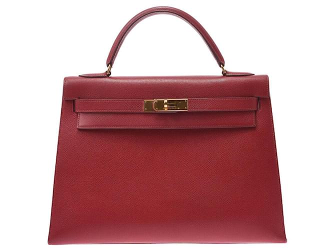 Hermès hermes kelly Red Leather  ref.361176
