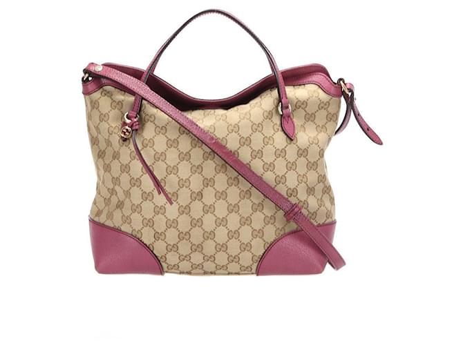 Sacola Gucci GG Lona Bree Bege  ref.361404