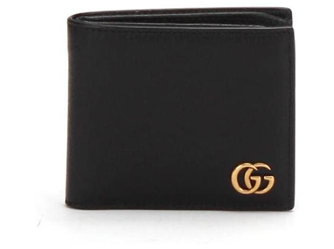 Portefeuille en cuir Gucci GG Marmont Noir  ref.361463