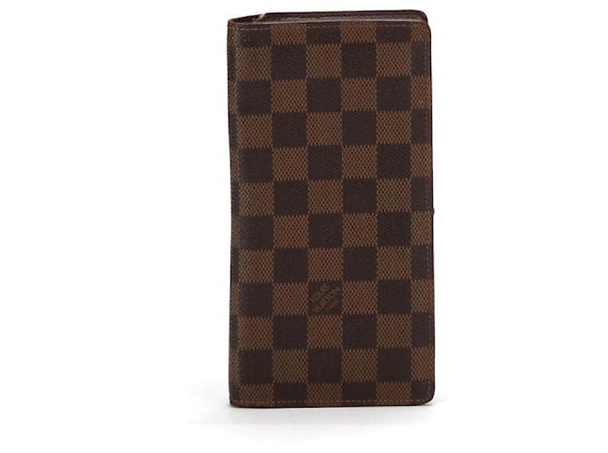 Louis Vuitton Damier Ebene Brazza Wallet Brown Cloth  ref.361466