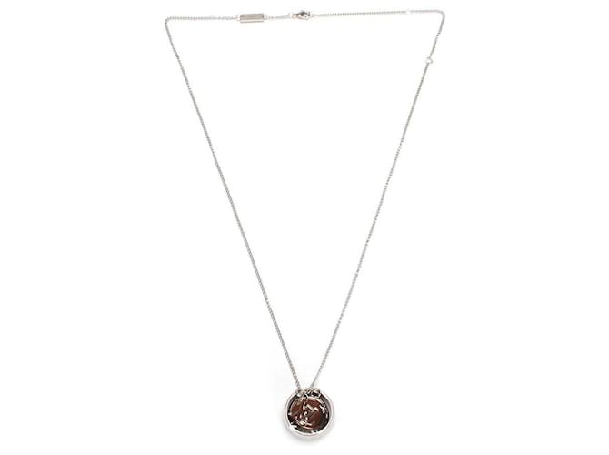 Louis Vuitton Monogram Charms Pendant Necklace M62485 Silvery