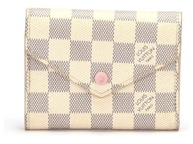 LOUIS VUITTON Victorine Damier Azur Wallet White