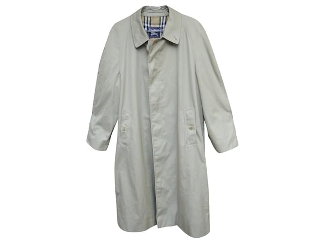 imperméable homme Burberry vintage taille 50 Coton Polyester Beige  ref.361557