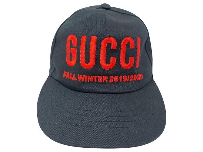 Boné de baseball Gucci de algodão azul