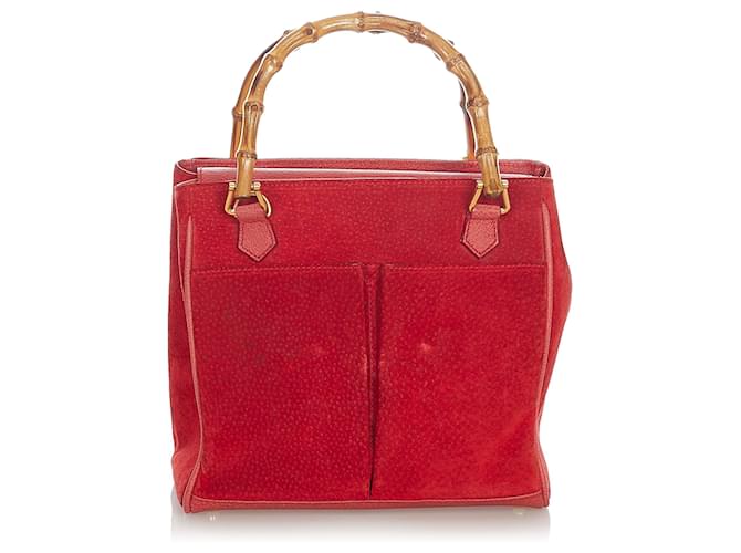 Gucci red suede online bag