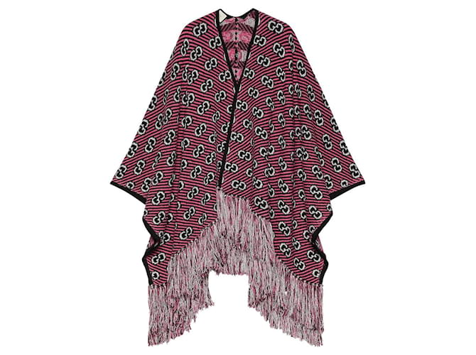 gucci poncho stripes new 100% Multiple colors Wool  ref.362212