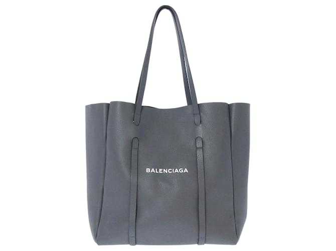 Balenciaga Gray S Everyday Leather Tote Bag Grey Dark grey Pony style calfskin ref.362419 Joli Closet