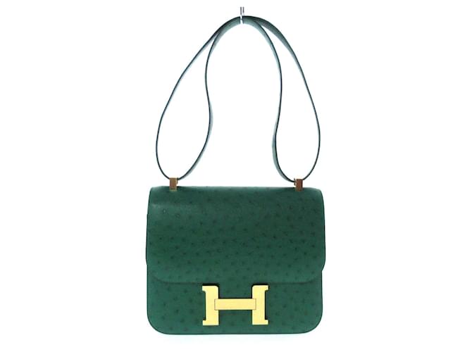 Hermès Hermes Constance 23 Verde Couro  ref.362587