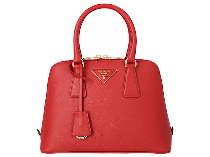 Prada Saffiano Vernice Leather Mini Top Handle Bag Red ref.362819 - Joli  Closet