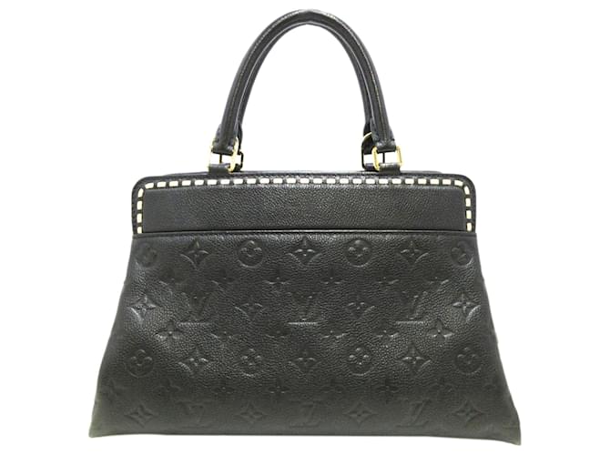 Louis Vuitton Black Monogram Empreinte Leather Vosges MM Bag