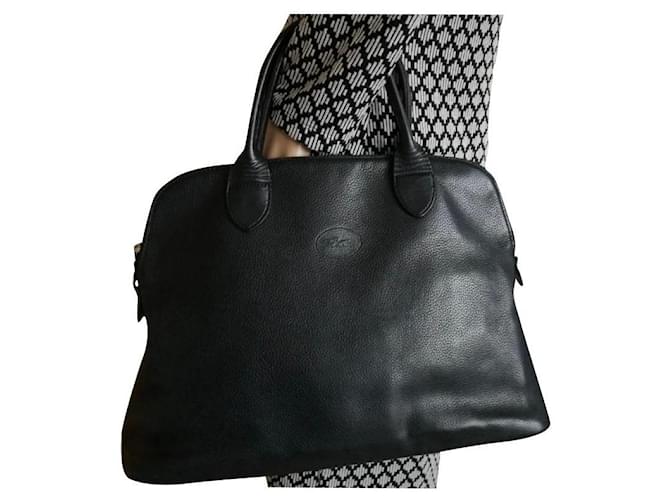 Longchamp Handbags Black Leather  ref.363032