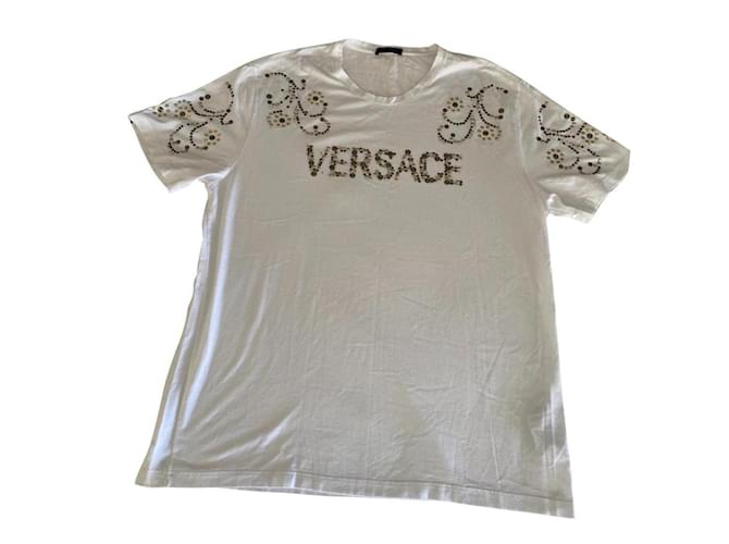 Gianni Versace Camisetas Blanco Algodón  ref.363038