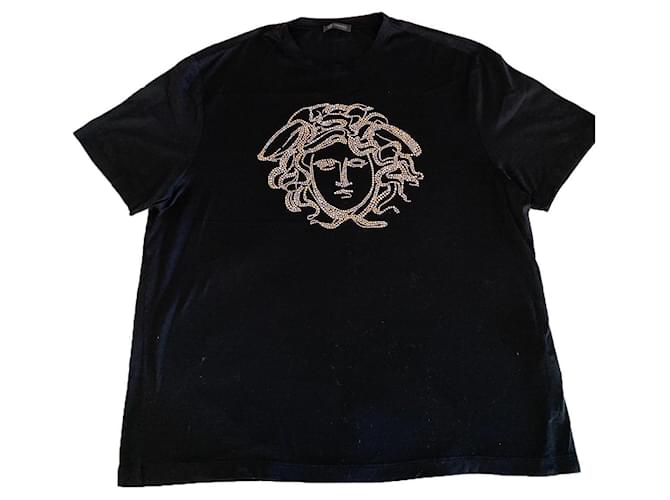 Gianni Versace Camisetas Negro Algodón  ref.363041